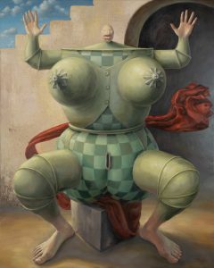 Marijana Rakicevic, AH – Artificial Happiness, 2023,ulje na platnu, 100x80cm