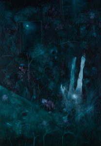 Veljko Valjarević, Pad, ulje na platnu, 140×100, 2021