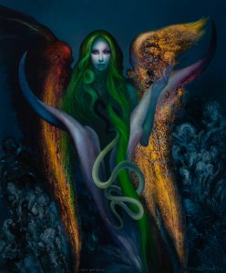 Željko Đurović, Zlatokrila, ulje na platnu, 120×90, 2021